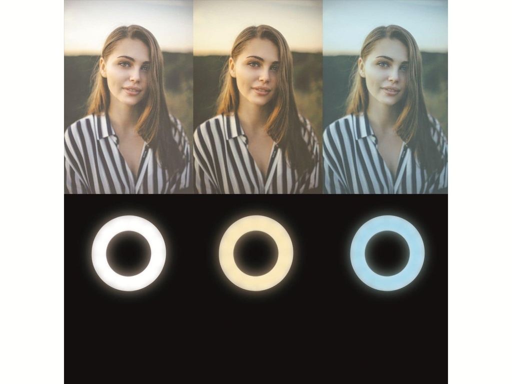 LogiLink LED Ring Light - 3 Colour Modes - AA0150