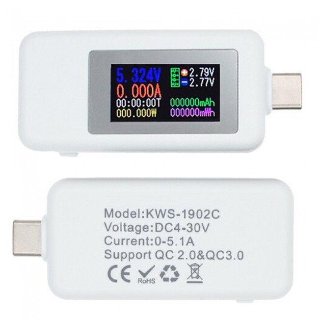 Keweisi KWS-1902C USB-C Voltage and Current Tester