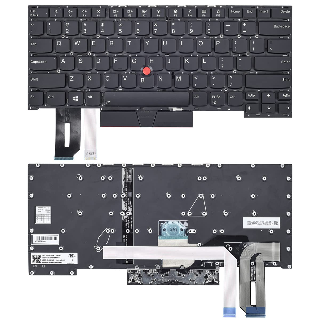 Lenovo T490s - Backlight US Layout Keyboard