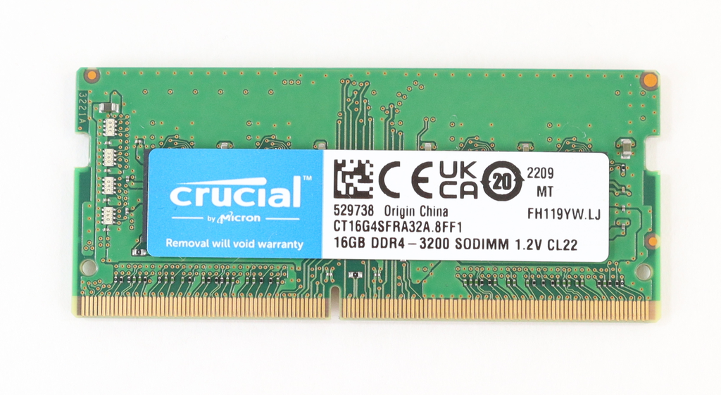 RAM for Laptop 16GB DDR4 - 3200MHz - CT16G4SFRA32A