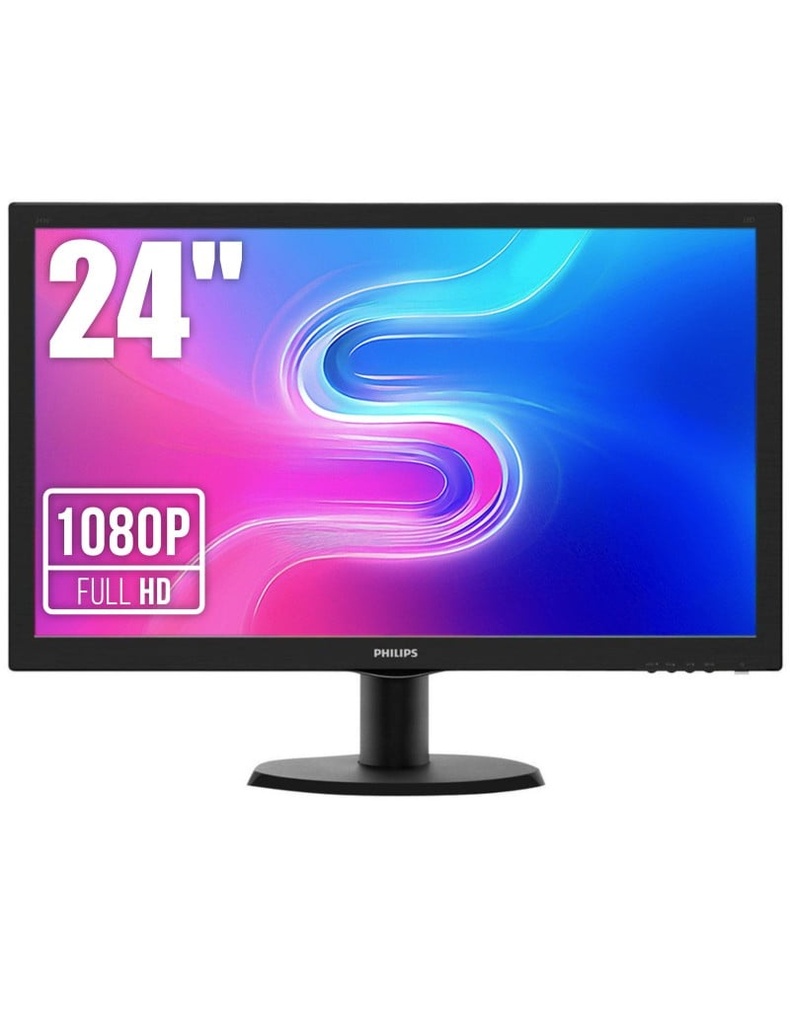 Philips 243V5L LED 24-Inch FHD Monitor - Without HDMI